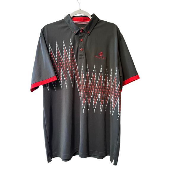 Sving Other - SvingGolf Men's XL Black and Red Nirwana Bali Golf Club Polo Shirt Indonesia